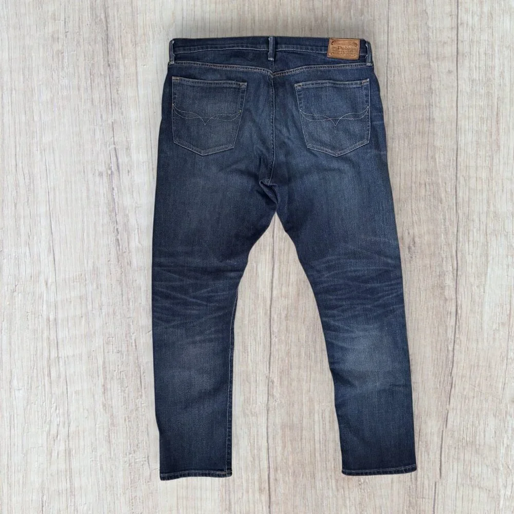 Polo Ralph Lauren Parkside Active Taper Jeans Men 36 x 32 Stretch Dark Wash